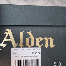 Alden 990 Plain Toe Blucher (9 D) Color 8 Shell Cordovan