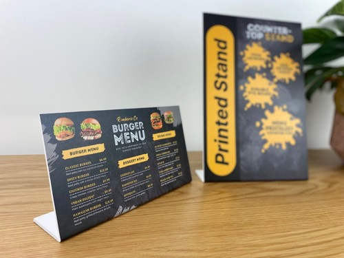 Display menu holder table - display,