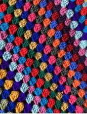 New Large Handmade Crochet Throw, Blanket, Multicoloured, 144 cms, 4ft 8”