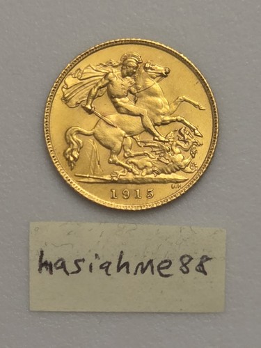 1915 half sovereign - half, gold
