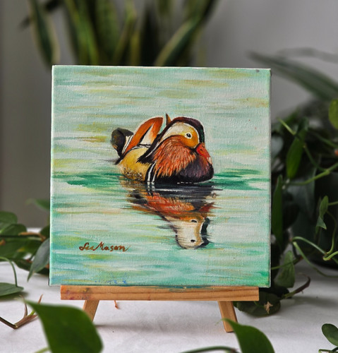 Original oil painting - painting, mandarin