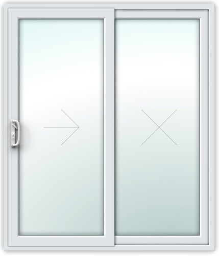 Sliding patio door pane - sliding, 2-pane