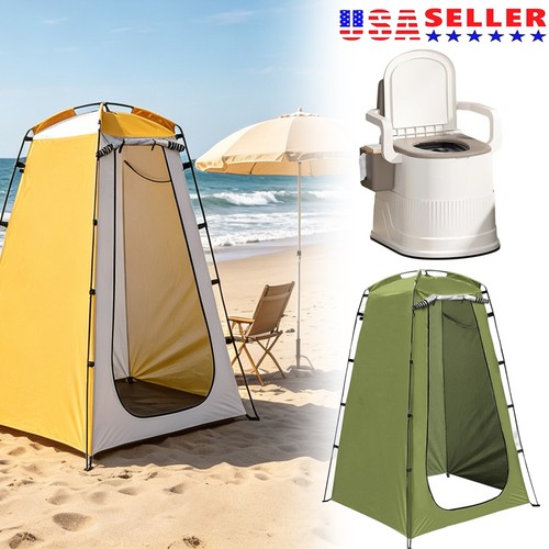 Portable toilet and - and, privacy