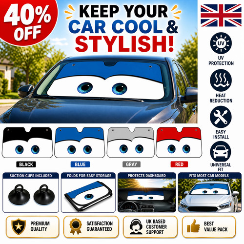 Cartoon eye visor car - visor,