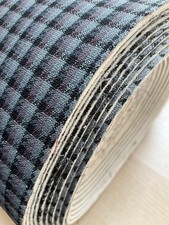 1 meter seat cover fabric check blue gray Sportline for Mercedes W124 W201 R107 New