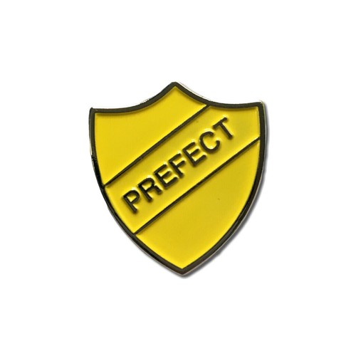 Yellow school prefect enamel - school,