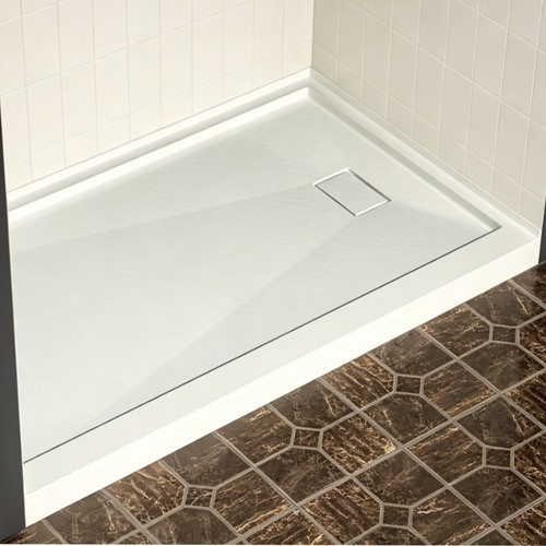 Glossy white non slip shower - non,