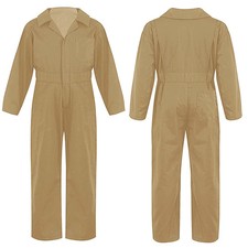 Kids Boys Coverall Mechanic Boiler Suit Flightsuit Jumpsuit Halloween Costume