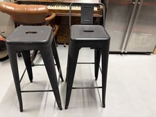 2 Metal Industrial Bar Stools