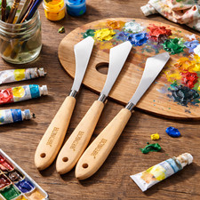 3 x Wooden Handled Steel Blade