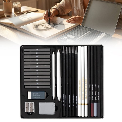 Artist drawing set - set, tin
