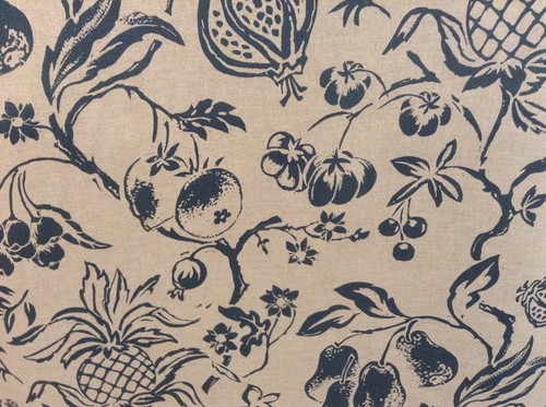 Vintage linen floral toile - linen,
