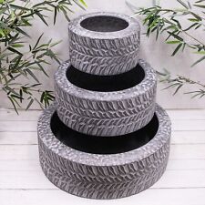Metal Garden Planters Zinc Large Flower Plant Pots Tyre Wheel Design