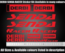 Derbi Senda Racer Stickers Decal Set Kit  CHOICE OF 16 COLOURS! see description!