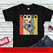 Vintage Rodeo Bull Riding Tee Top  Kids T-Shirt #DG#P1#PR