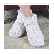 Microwavable Heated Slipper Boots – Warm Lavender Scent, Ladies UK 3-8 ONE SIZE