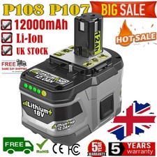 Replacement For Ryobi One Plus P108 BPP-1815 BPP-1817 P107 18V 12.0Ah Battery UK