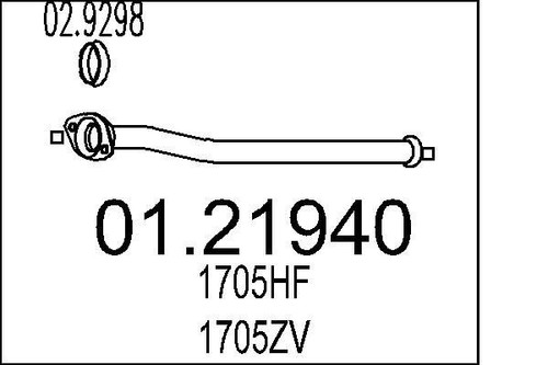 Mts 21940 front exhaust - mts,