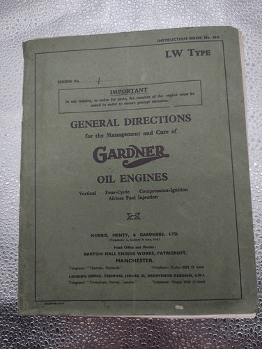 Gardner oil engines general - lw,