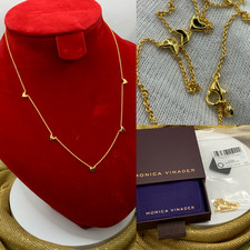 Monica Vinader Heart Station Chain Necklace 18k Gold Vermeil £99