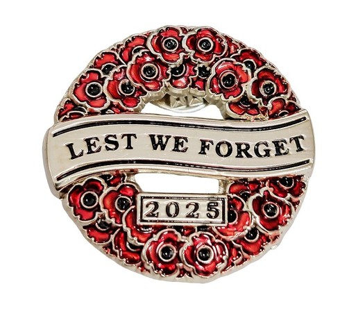 2025 lest forget - 2025, red