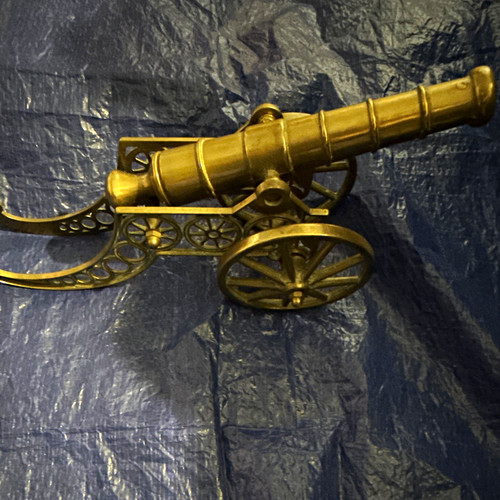 Brass cannon decorative - brass,