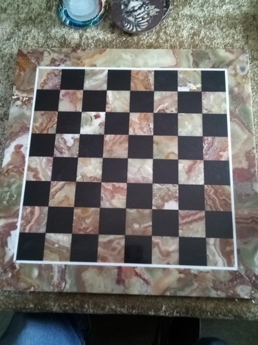 Large marble and onyx chess - marble,