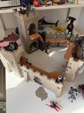playmobil castle bundle including battering vehicle, troll and knights