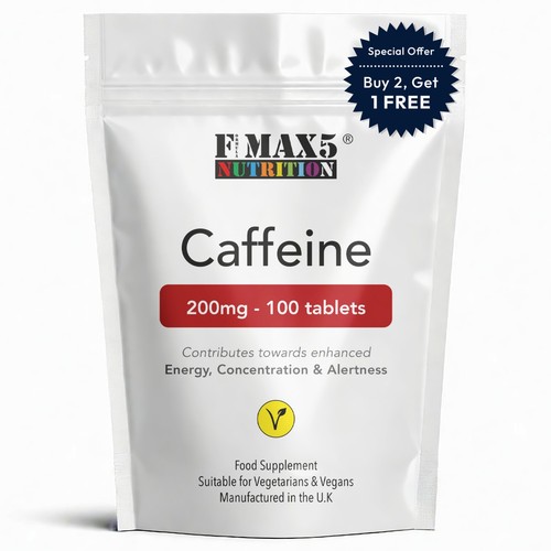 100 caffeine 200mg tablets - 200mg,
