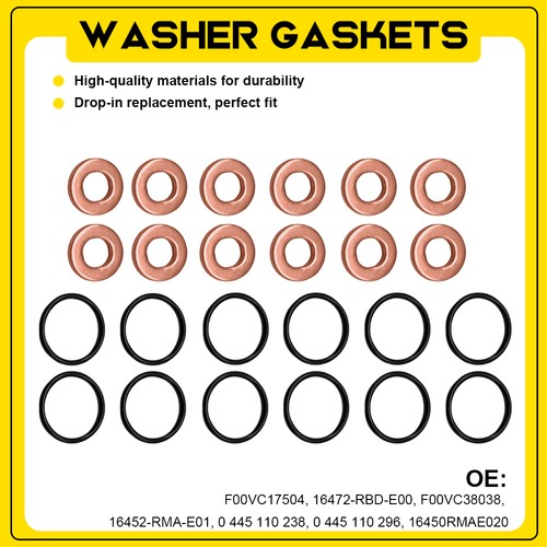 24pcs injector washers seals - 24pcs,