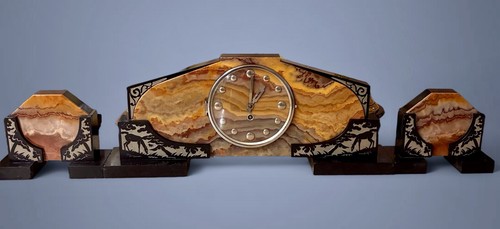 French art deco clock - art,