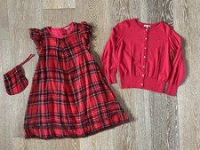 I Love Gorgeous Girls Red Holiday Dress, Cardigan And Purse Set Size 6-7 EUC