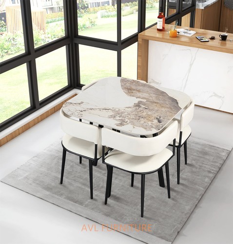 Marble ceramic dining table - ceramic,