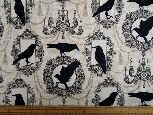 Halloween fabric candelabra - fabric,