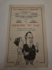 His Majesty’s Theatre Programme Edward, My Son 1947 Robert Morley Peggy Ashcroft