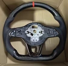 VW GOLF MK8 Real Carbon Fibre LEATHER STEERING WHEEL
