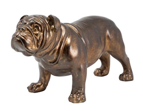 Bronze bulldog statue - statue, 26cm
