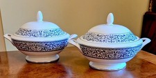 Pair Of Pristine Minton Infanta Bone China Vegetable Tureen With Lid - No Damage