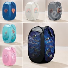 KIDS LAUNDRY BASKET POP UP WASHING DIRTY CLOTHES BIN FOLDABLE STORAGE BAG HAMPER