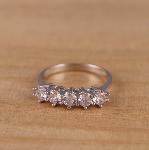 925 sterling silver five stone - sterling,