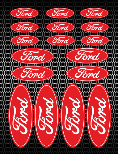 Ford oval decals - 17,