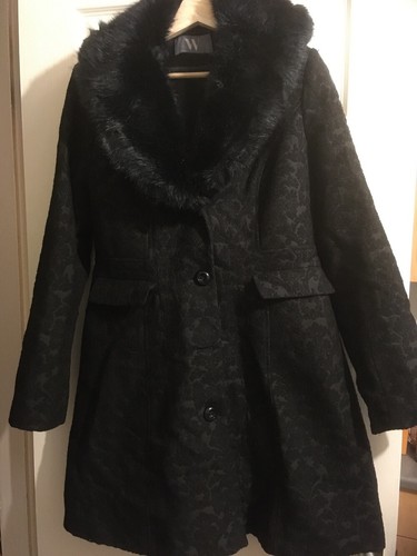 Black gothic brocade fur - gothic,
