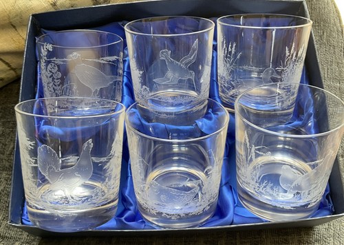 Etched game bird - bird, glass