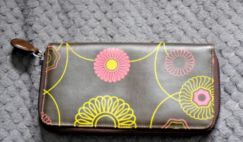 Zip around leather wallet - ,