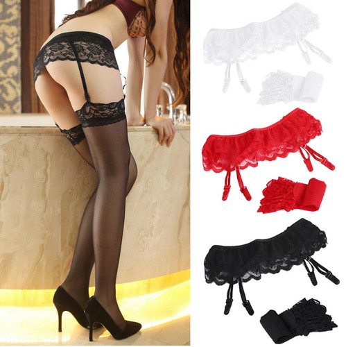 Women lace stretch garter belt - garter,
