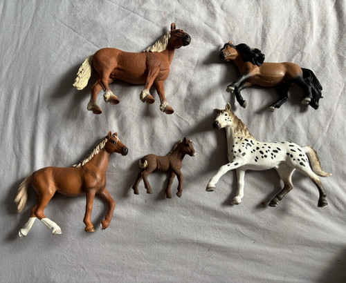 Set plastic horse - set, 5