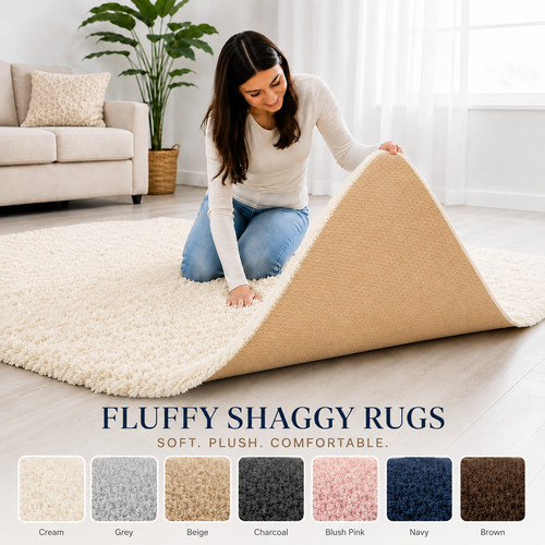 Large shaggy rug - rug, fluffy