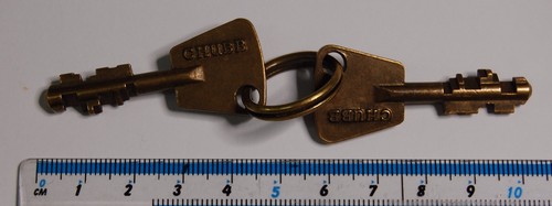 Pair vintage brass chubb - of,