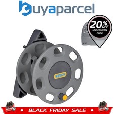 Hozelock 30m Wall Compact Mounted Hose Reel 2420 and Wall Mounted Hose Guide