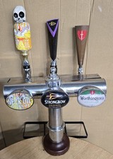 3 Way Beer Pump/ Beer Font / Pub / Bar/ Mancave/Strongbow/Beavertown/Worthington